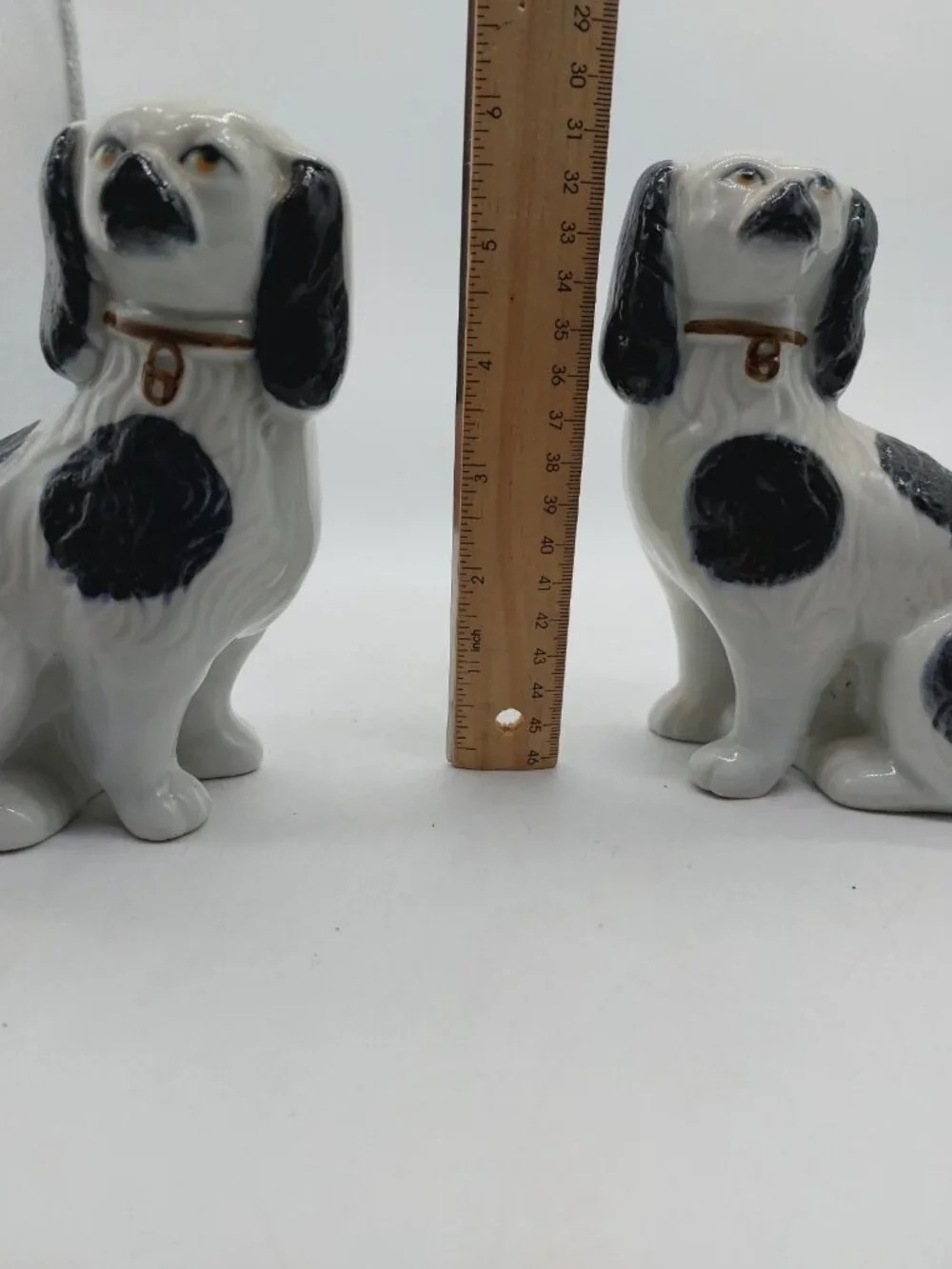 Staffordshire Dogs Spaniel White Black 6